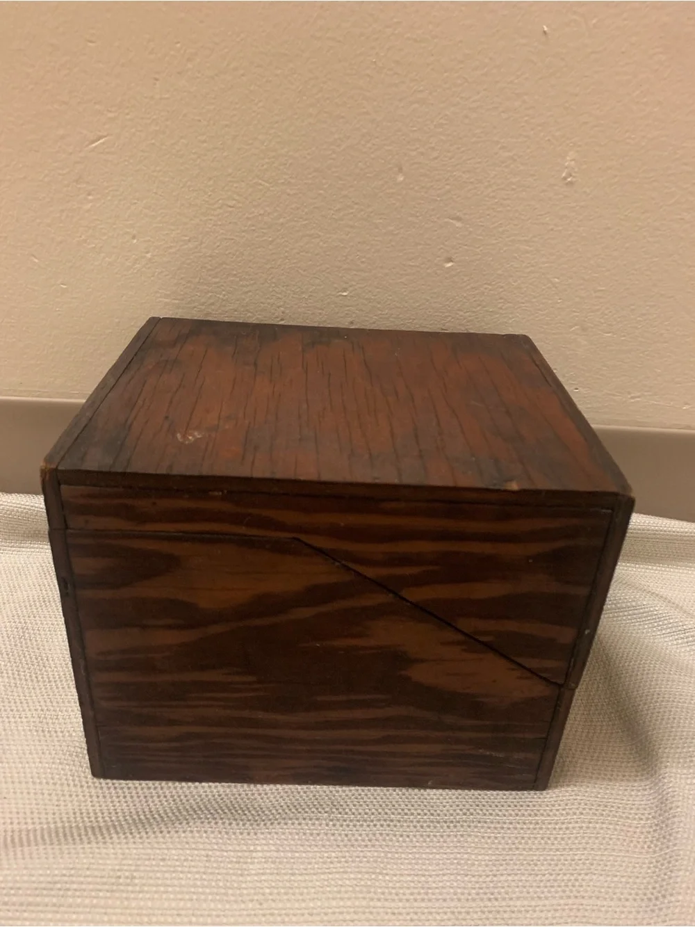 Antique Wooden Recipe/Letter Organizer Box Primitive Folk Art 8 Slots Farmhouse